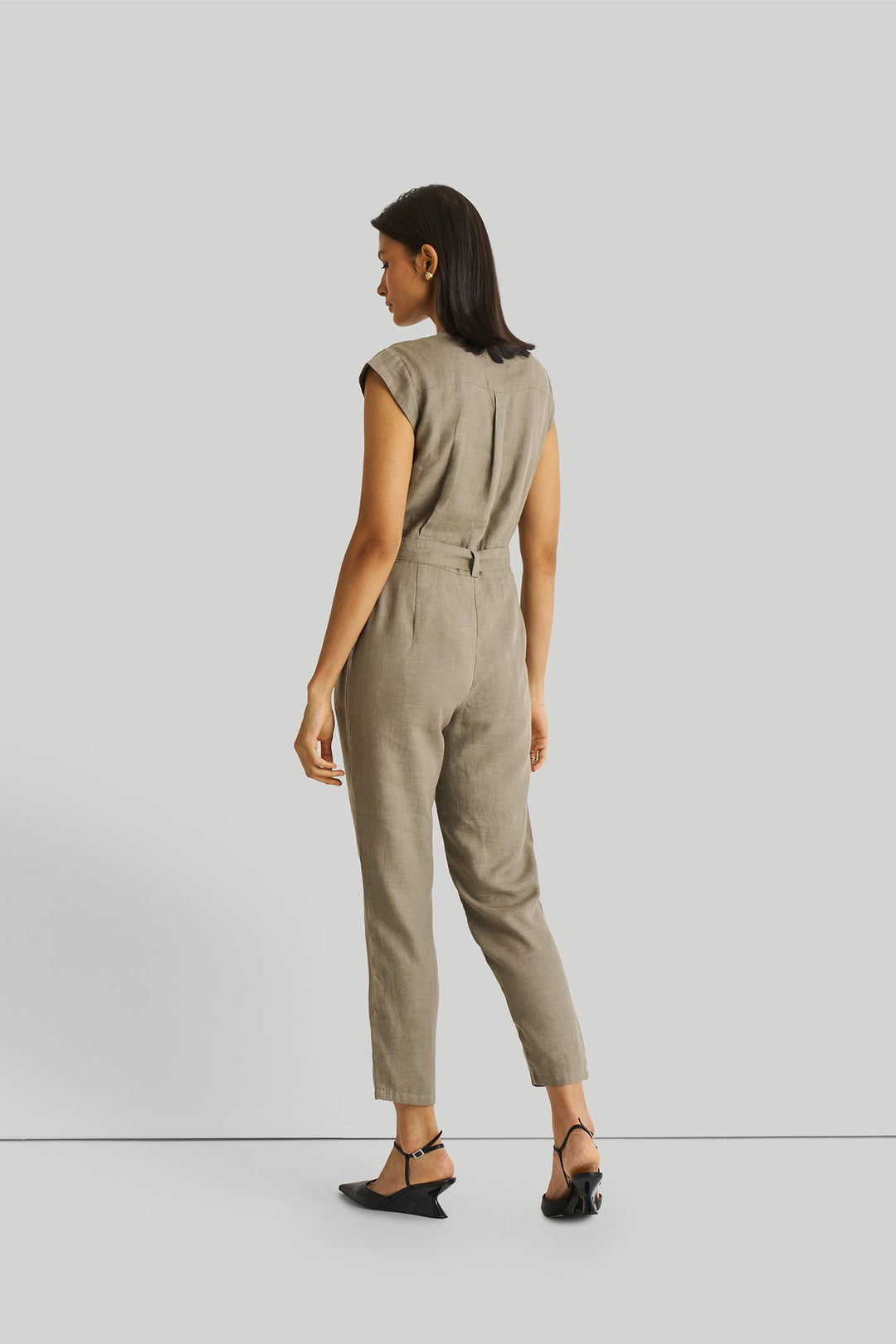 Evening Chai Jumpsuit in Dark Green