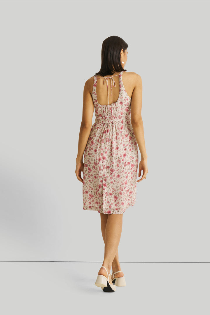 Fitted Knee Length Floral Dress