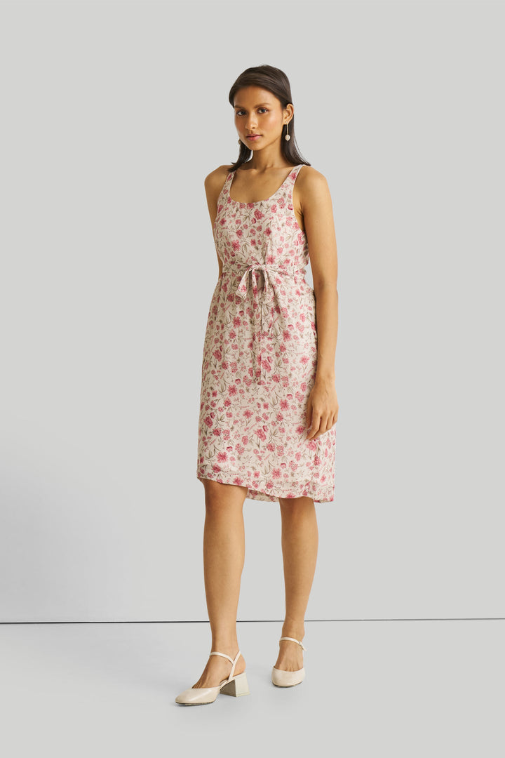 Fitted Knee Length Floral Dress