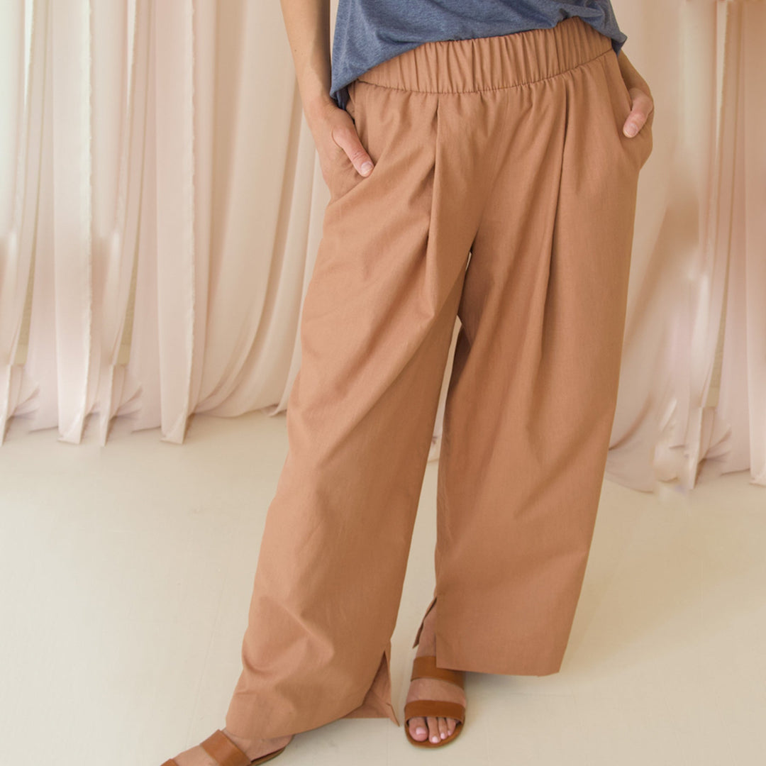 The Linen-Cotton Wide Leg Pant