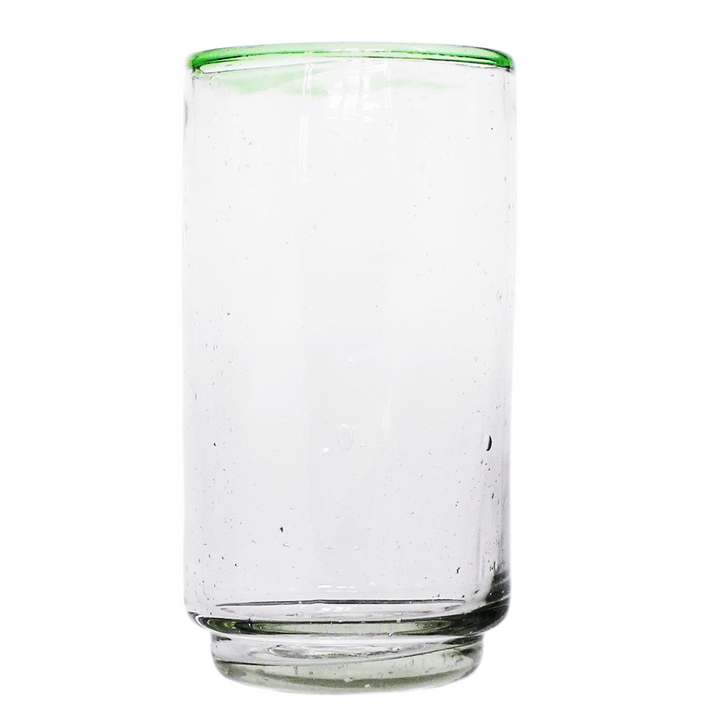 Large Green Rim Stacking Glass