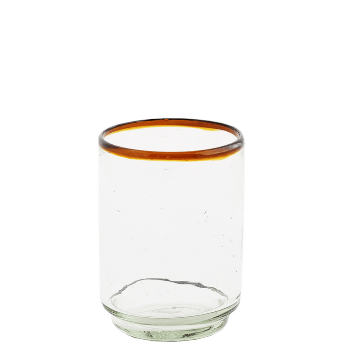 Med Amber Rim Stacking Glass