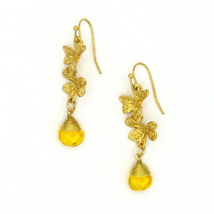 Golden Clover Field Earrings