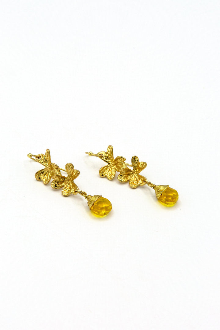 Golden Clover Field Earrings