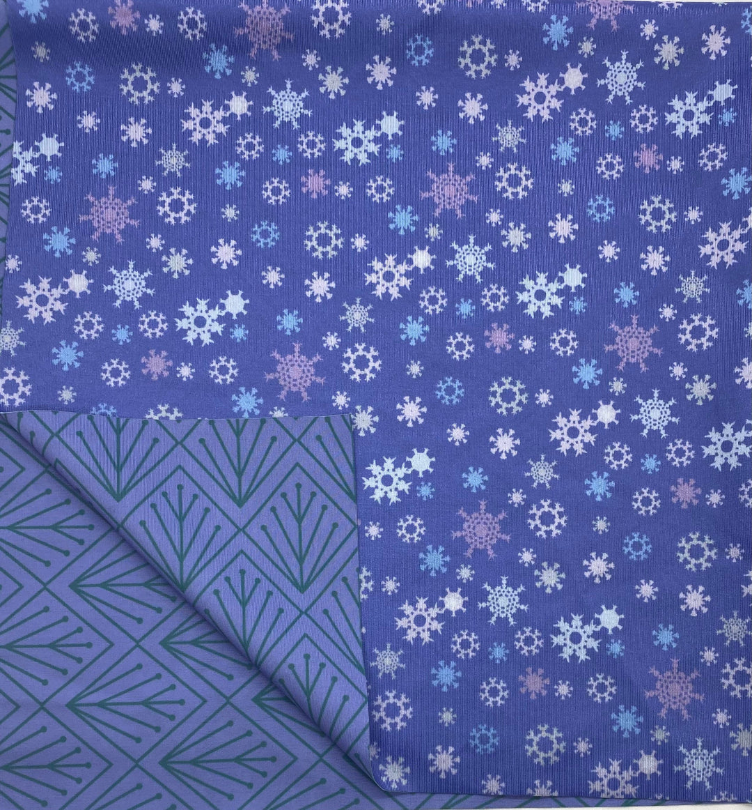 Large Reusable Cloth Furoshiki Gift Wrap | Snowflakes & Pine