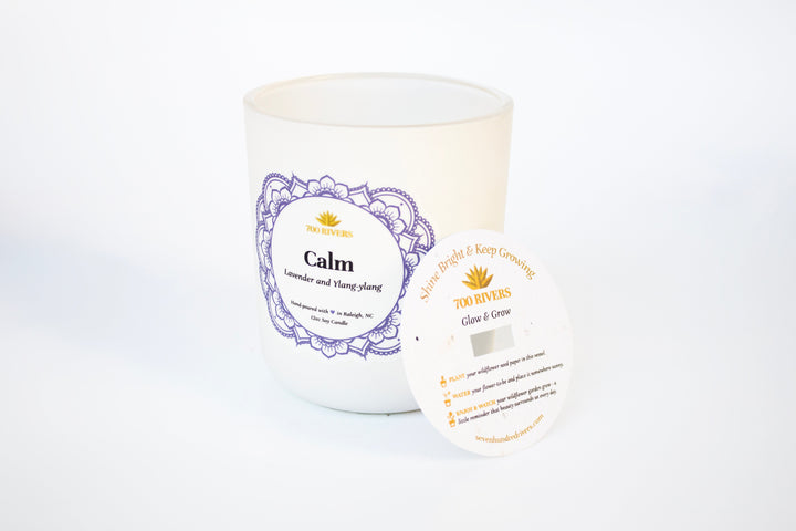 Calm - Glow and Grow Candle - 12 oz