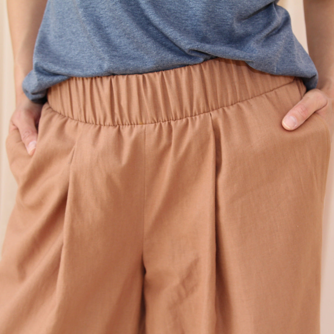 The Linen-Cotton Wide Leg Pant