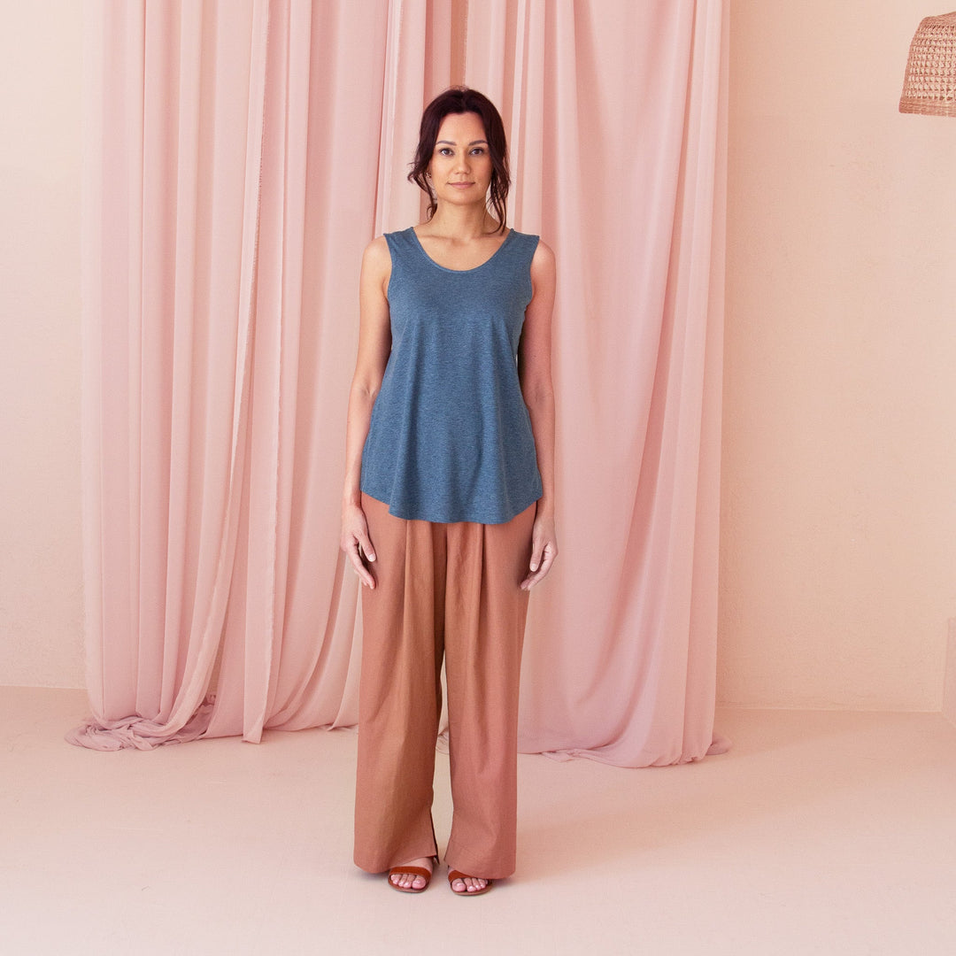 The Linen-Cotton Wide Leg Pant