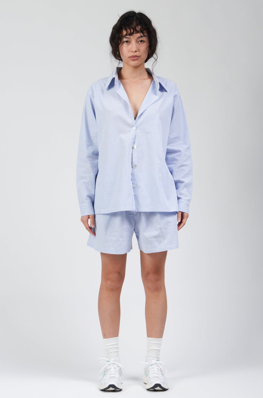 Poplin Shirt Blue Pinstripe