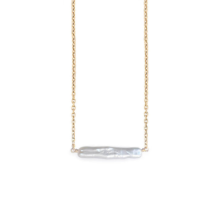 Maris Pearl Bar Necklace