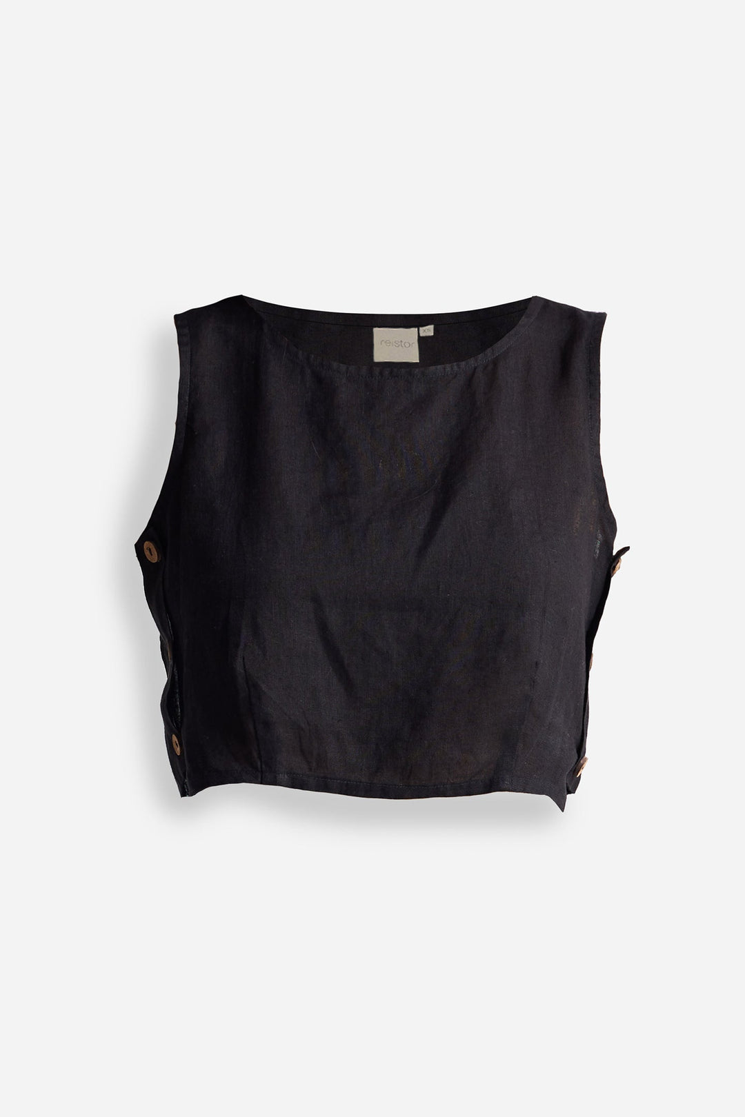 Boxy Crop Top in Black