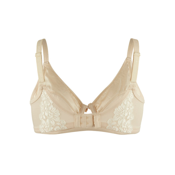 Rosie - Silk & Organic Cotton Lace Full Cup Wireless Bra