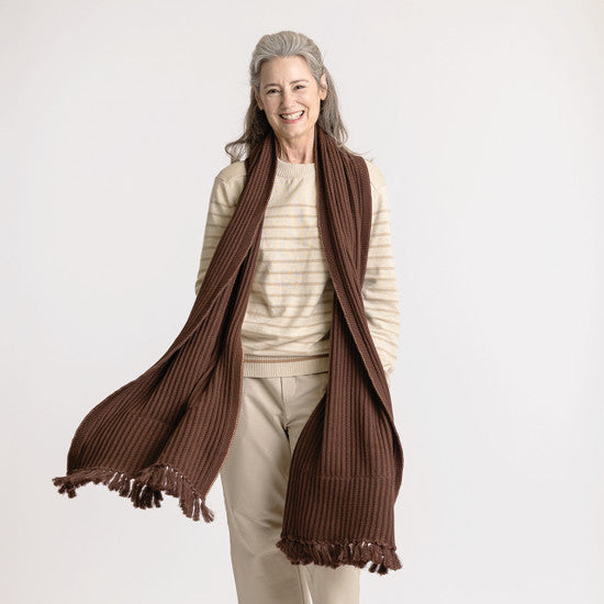 100% Regenerative Organic Certified® Cotton - Oversized Pocket Scarf