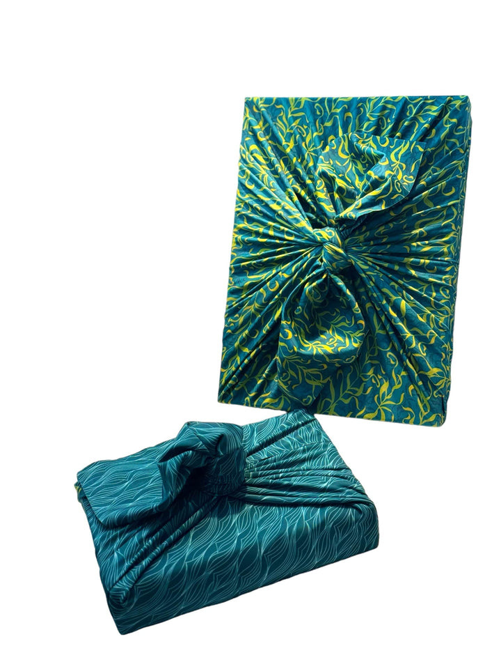 Kelp/Waves Reusable Cloth Gift Wrap