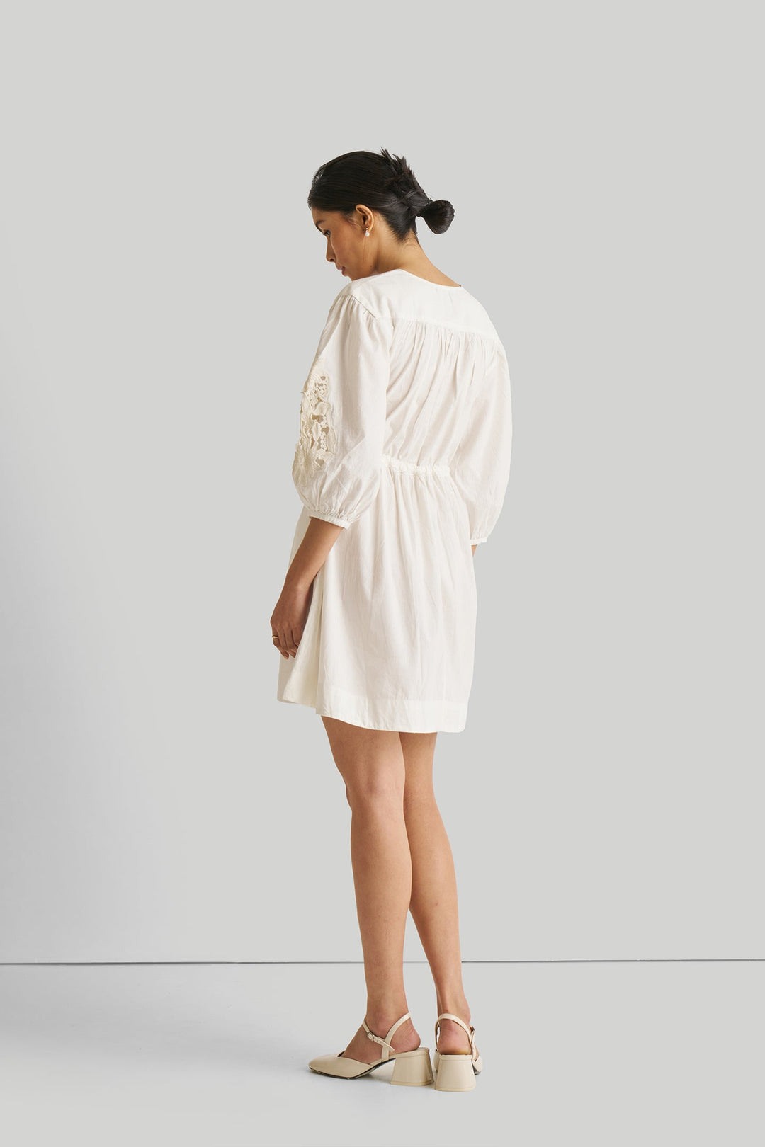 Shirt Dress with Balloon Sleeves