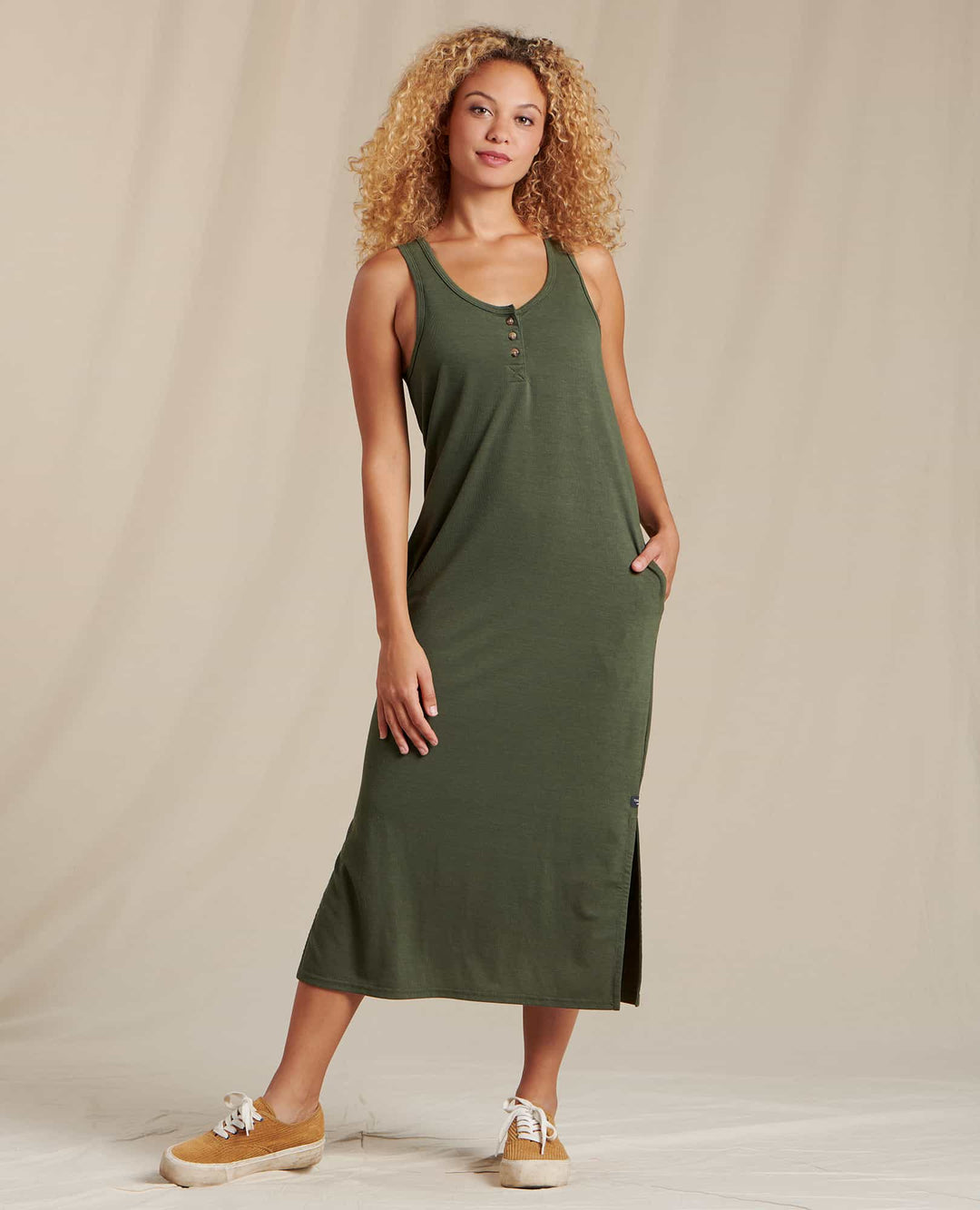 Piru Henley Midi Tank Dress