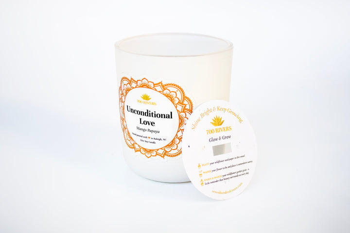 Unconditional Love - Glow and Grow Candle - 12 oz