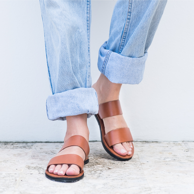 The Ophelia Leather Slide Sandal