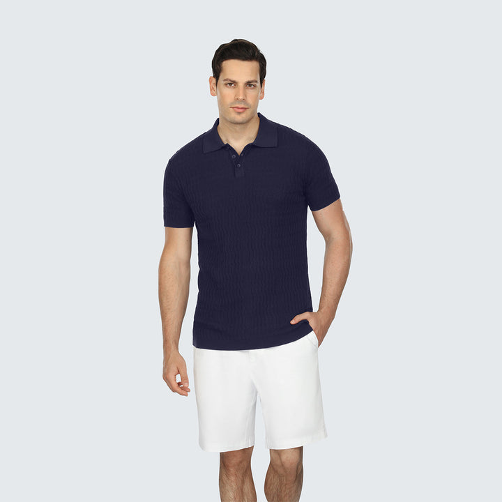 True Navy Luxe Knit Polo