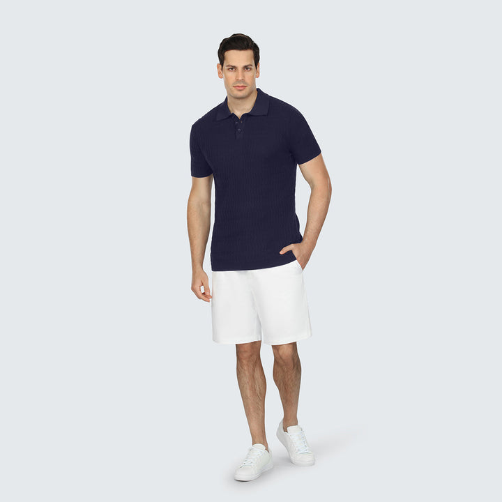 True Navy Luxe Knit Polo