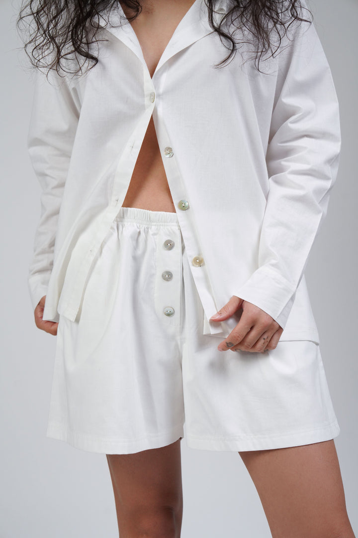 Poplin Shorts White