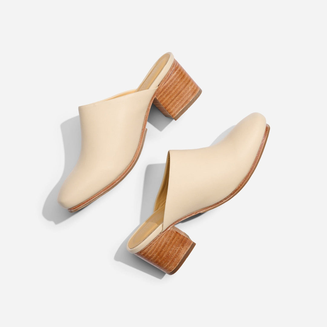 All-Day Heeled Mule Bone