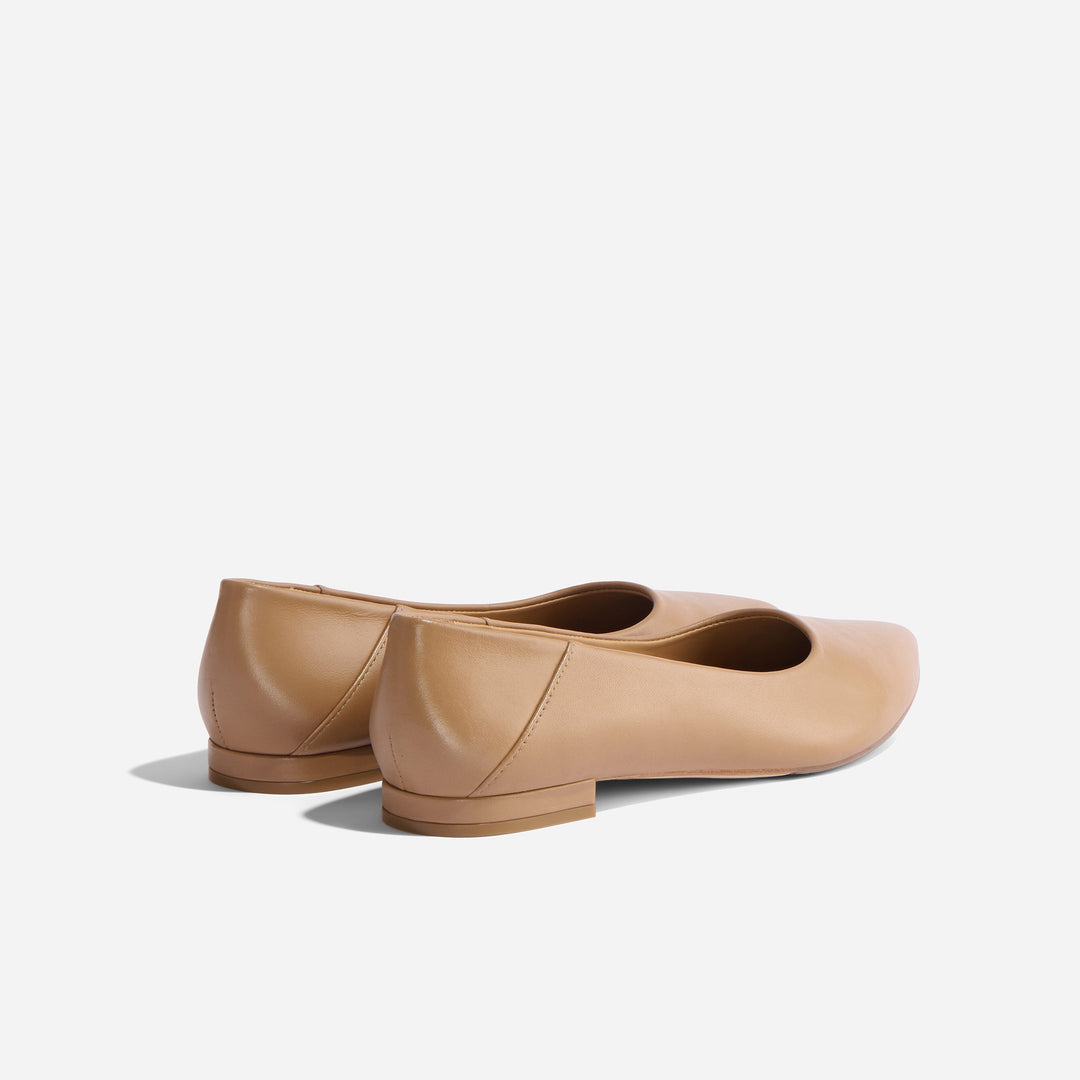 Fina Pointed Toe Flat Almond