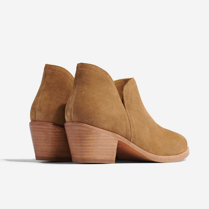 Mia Everyday Ankle Bootie Taupe Suede