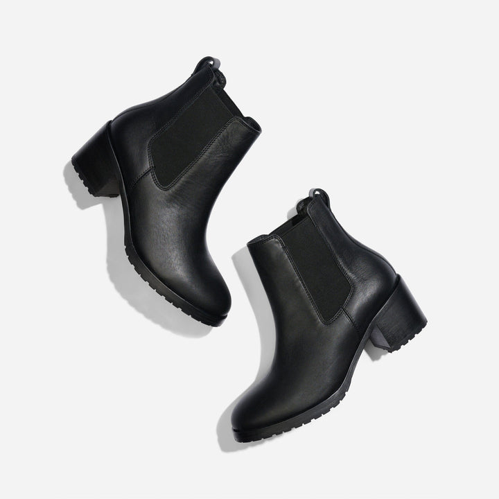 Ana Go-To Heeled Chelsea Boot Black/Black