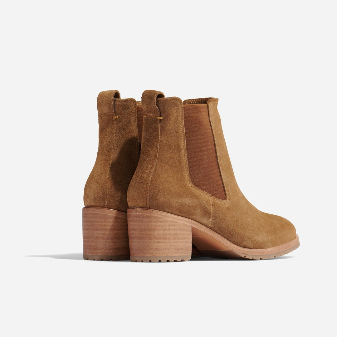 Ana Go-To Heeled Chelsea Boot Taupe Suede