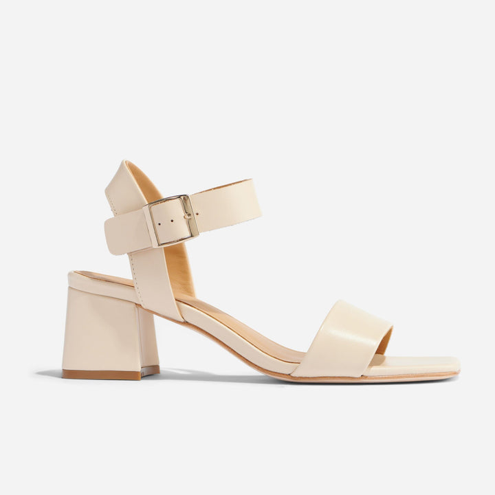 Stella Go-To Block Heel Sandal Bone