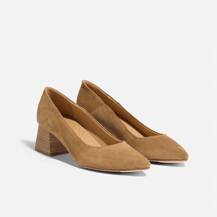 Fiorela Go-To Mid Heel Taupe Suede