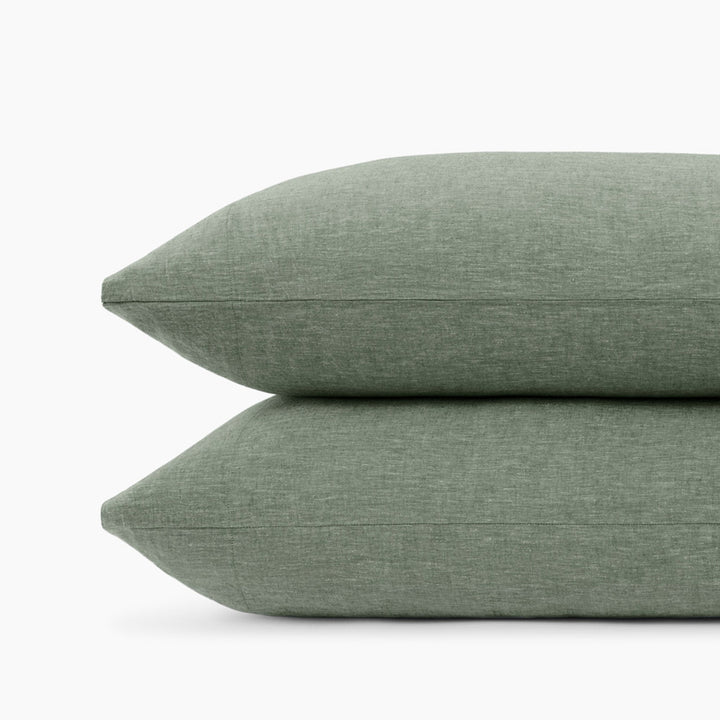 Linen Eucalyptus Pillowcase Set