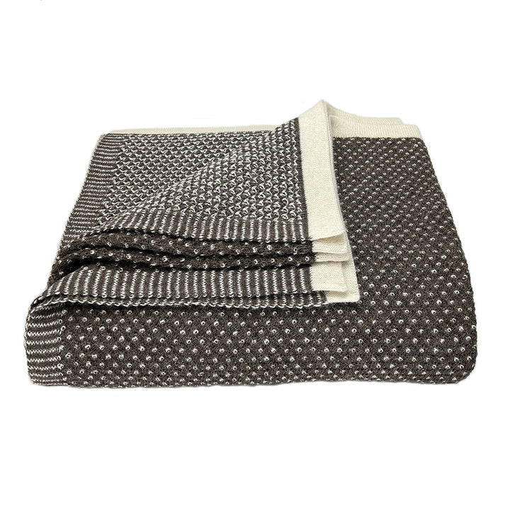 Cocoa Dot Reversible Alpaca Throw