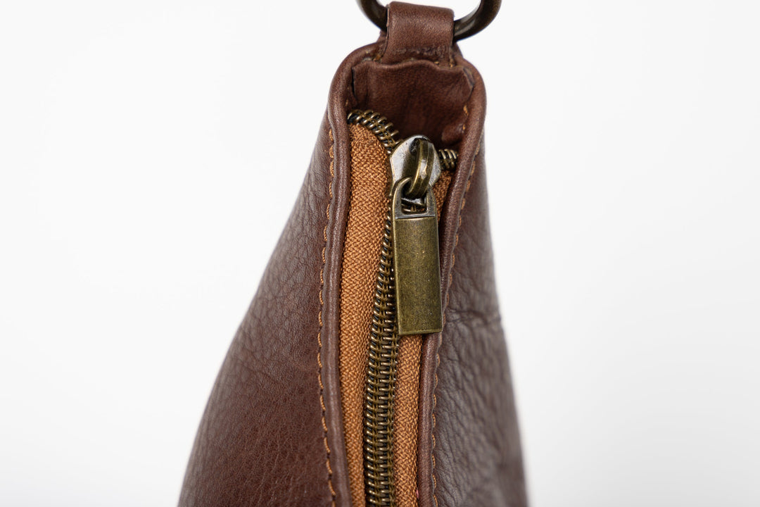 Saddle Shoulder Bag in Mahogany