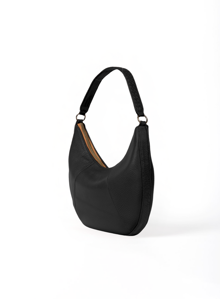 Saddle Shoulder Bag in Black