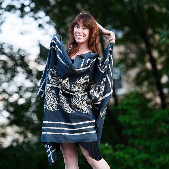 Blockprint Women's Scarf/Wrap - Jungle