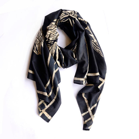 Blockprint Women's Scarf/Wrap - Jungle