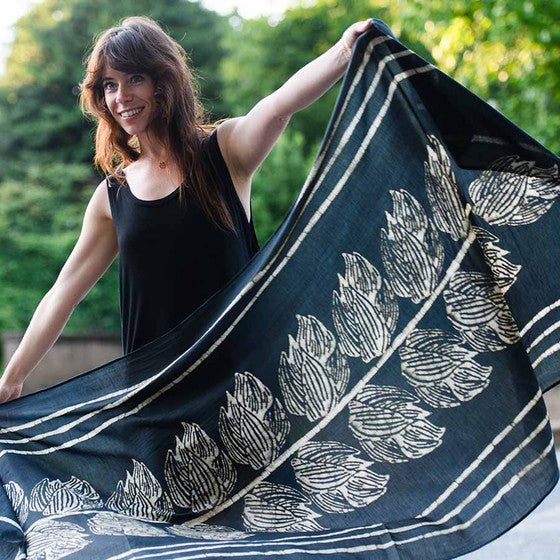 Blockprint Women's Scarf/Wrap - Jungle