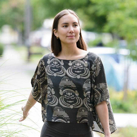 Block Printed Crop Top - Kathak