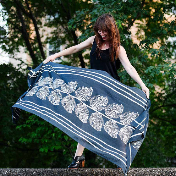 Blockprint Women's Scarf/Wrap - Jungle