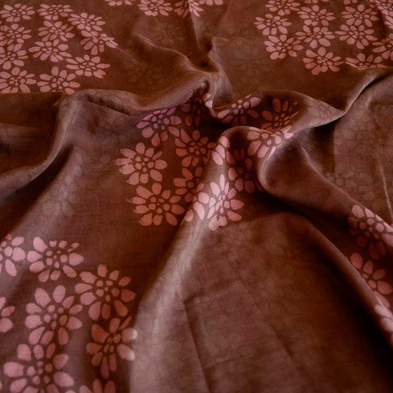 Large Handmade Block Print Women Bandana - Autumn Breeze