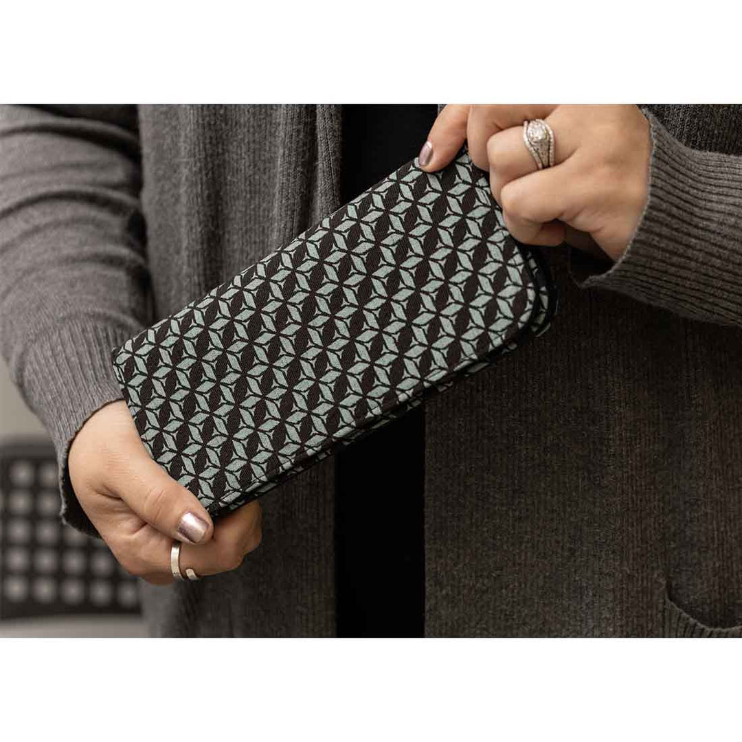 Cotton Canvas Long Wallet - Geo Prints