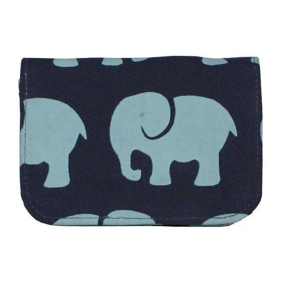 Cotton Card Holder-Elephant Prints