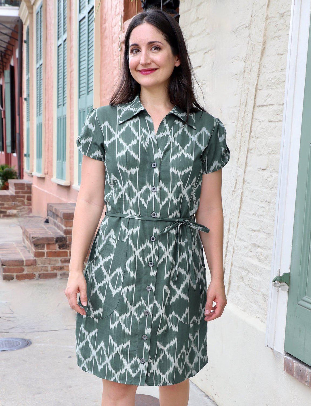 Evergreen Organic Cotton Button Dress