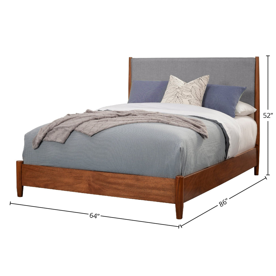 Flynn Panel Bed in Acorn/Grey