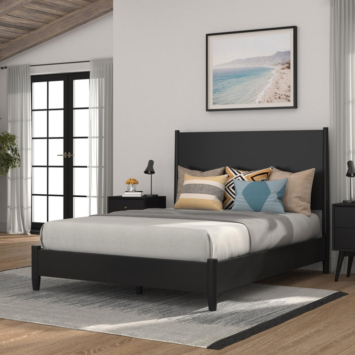 Flynn Panel Bed in Black