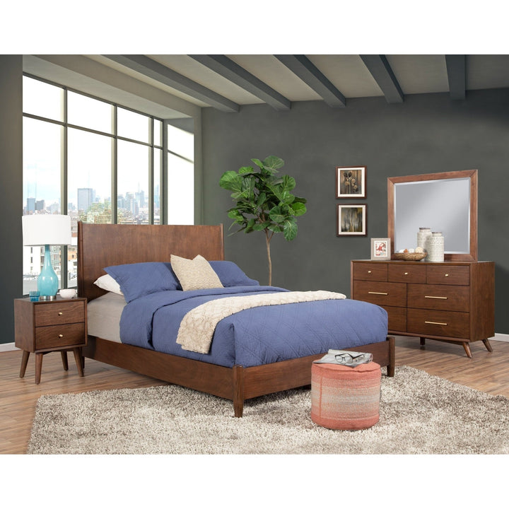 Flynn Panel Bed in Walnut