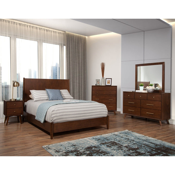 Flynn Panel Bed in Walnut