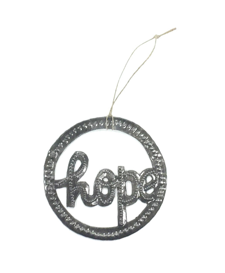 Hope Circle Metal Art Ornament